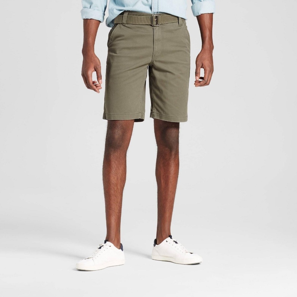 New Mossimo Green Flat Front Casual Shorts